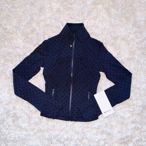 Polka Dot Define Cropped Jacket Nulu
